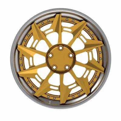 China Popular Aluminum Alloy Factory Supply Low Price Gold Color Car Alloy Wheels For Cars for sale