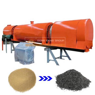 China 7.8cbm Continuous Sugarcane Rice Husk Carbonization Furnace for sale