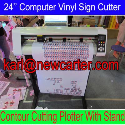 China Printed Vinyl Sticker Cutter 24'' Computer Cutting Plotter With Stand Vinyl Cutter W AAS for sale