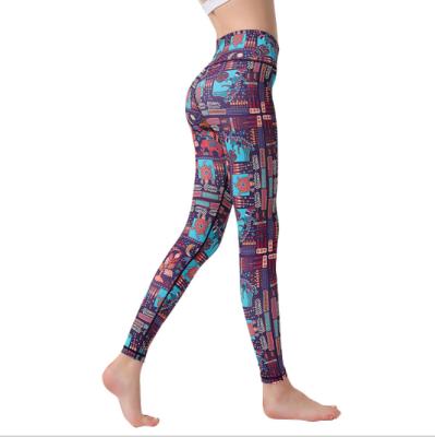 China High Waist Breathable Pants For Woman Paints Colorful Quick Dry Fitness Yoga Booty Sports Diet Tights Gaiters Sports Wear Women for sale