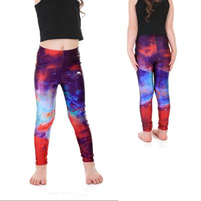 China Parride Colorful Print Kids Galaxy Ankle Length Leggings Plus Size Printed Yoga Gaiters Squatproof Sportlegging Soft Yoga Gaiters for sale