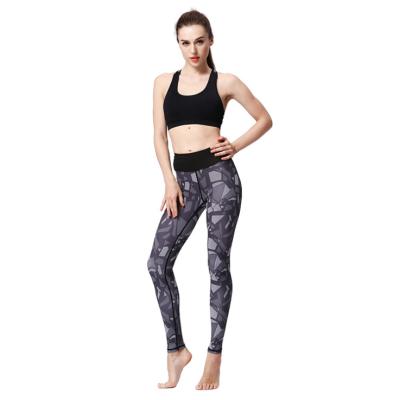 China Sports Breathable Running Tights Sport Printed High Elasticity Fitness Yoga Pants Digital Quick Dry Gaiters for sale