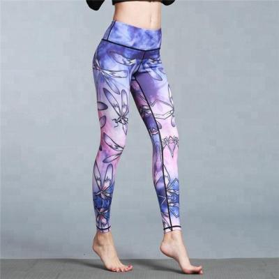 China Antibacterial Seamless Ladies High Waist Print Yoga Pants Custom Print Pabel Fitness Wear Private Yoga Leggings for sale