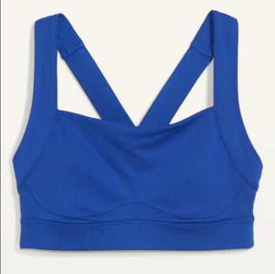 China Sustainable Women's Sports Bra Padded Breathable Criss Cross Back Yoga Bras Support High Impact Fitness Wear She Fitted Sports Bra for sale