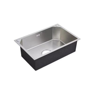 China Without Faucet Modern Design Single Bowl Kitchen Black 304 Stainless Steel Handmade Large Sink for sale