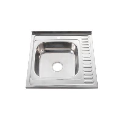 China Without Faucet China Supplier Stainless Steel Single Bowl Small Machine Sink With Drain Plate for sale