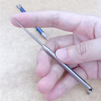 China New EDC Pocket Light Dump Titanium Toothpick Fruitpick Self-Protection Tool in Reciprocating Way Key Chain Kit for sale