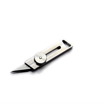 China Lightweight EDC Tool Mini Knife Art Cutter Knife Titanium Head Chain Knife Box Opener for sale