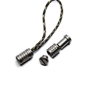 China New Lightweight Titanium Knife Bead EDC Key Chain Lanyard Bead Cord Lock Stopper Rope Binding for sale