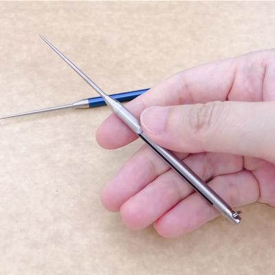 China New EDC Pocket Light Dump Titanium Toothpick Fruitpick Self-Protection Tool in Reciprocating Way Key Chain Kit for sale