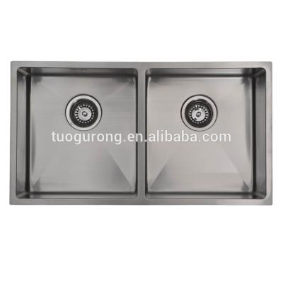 China Without Faucet Foshan Manufacturer Stainless Steel Kitchen Single Bowl Double Tray Kitchen Sinks for sale