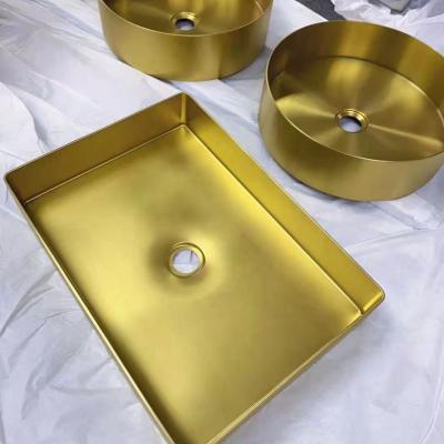 China Modern colorful stainless steel bathroom basins for sale