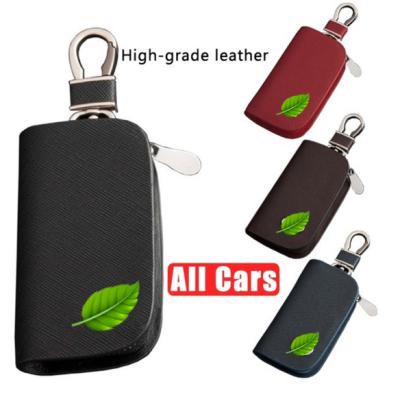 China Fashion Mcow 2021 New Fashion Zipper Men Genuine Cow Leather Car Key Wallets for sale