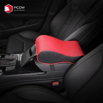 China eco-friendly & sustainable & breathable & Practical Comfortable PU Leather + Inner Mesh Car Armrest Box Mat Armrest Pad for sale