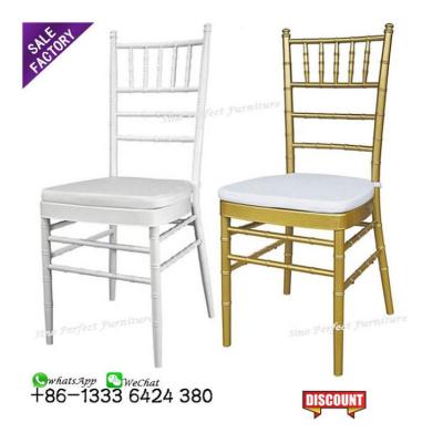 China Wholesale contemporary buy steel iron wedding chiavari chair with pillow for event in china for sale