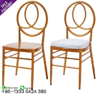 China New modern design special model steel metal frame buy white gold phoenix back chiavari chairs for party for sale