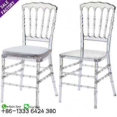 China Cheap stackable crystal clear acrylic wedding chiavari tiffany chairs banquet chairs for sale