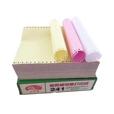 China Free Samples 210mm*312mm Carbonless Paper 1Ply Computer Printing Paper High Quality Continuous Carbonless Paper for sale