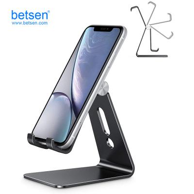 China Adjustable Firmly Stable Aluminum Desktop Mobile Phone Stand Dock Holder Compatible with All Phones for sale