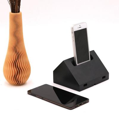 China Anti-corrosion Desktop Mobile Phone Lazy Filler Wooden Stand With Amplifier Speaker Box for sale