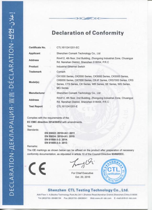 CE - Shenzhen Comark Technology Co., Ltd.