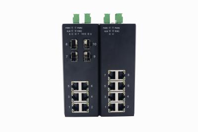 China Redundant Dual Inputs Unmanaged Industrial Ethernet Switch 10 Port 1000M for sale