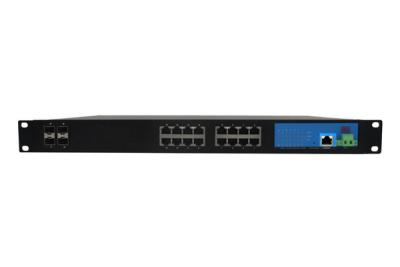 China 20 Port Industrial Managed Gigabit Ethernet Switch 1U Standard Rack Installation for sale