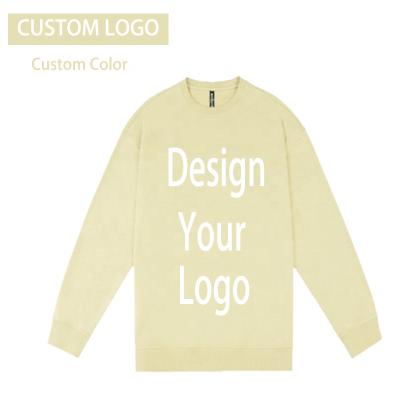 China Anti-Wrinkle Crewneck Men's Sweaters Long Sleeved Soft Touch Streetwear Crewneck Cotton Wholesale Unisex Sweatshirt for sale