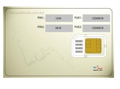 China PostPaid Telecommunicatiesim Kaart met Verpersoonlijking zonder Kaartenvelop Te koop