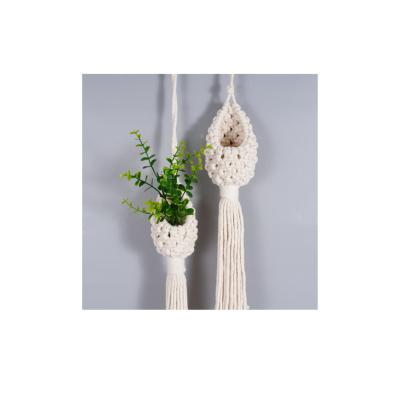 China Applicable to a variety of scenarios manufacturers wholesale hand-woven net hanging blue net hanging plants hanging on the walls flower pot hanging net for sale