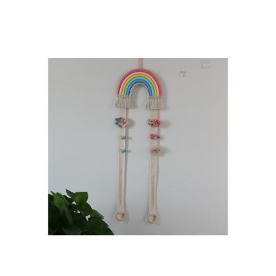 China Children's Home Minimalist Central Institute of Statistics Wind Rainbow Baby Room Storage Pendant Woven Pendant of Northern Europe Rainbow Storage Decoration Room for sale