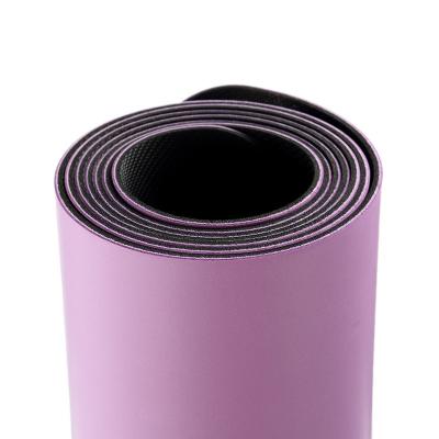 China Yoga Exercises Natural Rubber PU Yoga Mat With Wet-Handle Surface Symmetry Lines PU Yoga Mat for sale