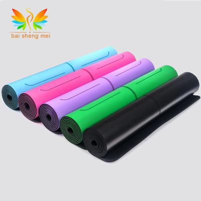 China Washable Black Premium Professional PU Natural Rubber Polyurethane Yoga Mat for sale