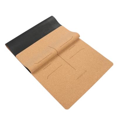 China Direct factory price eco-friendly/soft/non-slip emboss high quality natural rubber yoga mat eco-friendly cork rubber yoga mats for sale