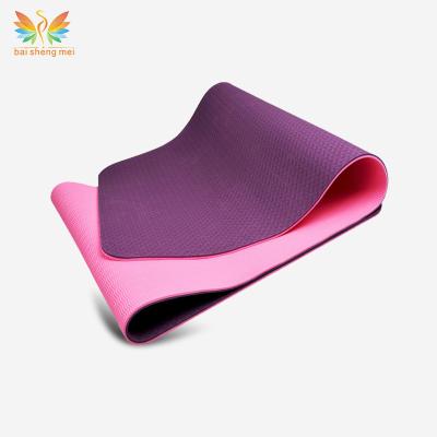 China Full Color Printed Custom Yoga Square PU Yoga Mat Soft / Non-Slip Natural Rubber for sale