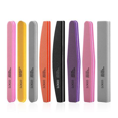 China Beautiful color options Professional double side washable customized grit nail files professional 100 180 240 80/80 100/180 nail files for sale