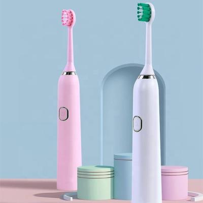 China High Quality ABS Metal One Axis Button Intelligent Electric Sonic Electric Toothbrush With 2 Minute Timing for sale