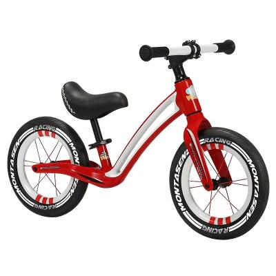 China Sports Montasen Design New 12 Inch Magnesium Alloy Children's First Balance Racing Bike Bicycle Ride On Car Toy for sale