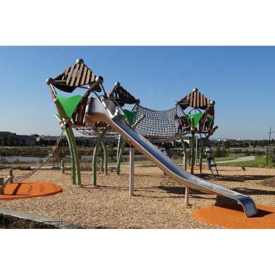 China kids playground Stainless Steel Slide Play for Amusement Park Metal Slides for Kids for sale