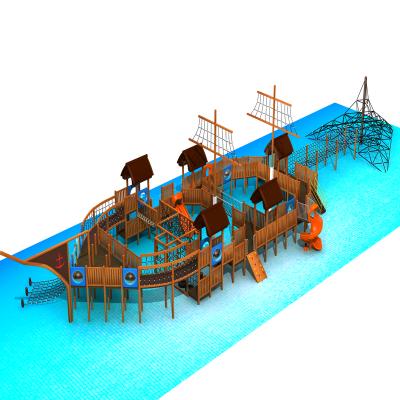 Chine Wooden Outdoor Playground Super Quality Children Outdoor Pirate Ship à vendre