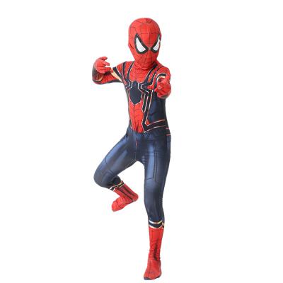 China Customized Service Baby Costumes Spiderman Series Christmas Dress Boys Christmas Silk Cosplay Set for sale