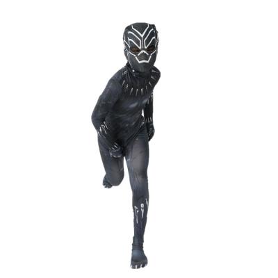 China Civil War Superhero Costume New Black Panther Silk Kids Men Superhero Halloween Party Jumpsuit Adult Jumpsuit Costume for sale