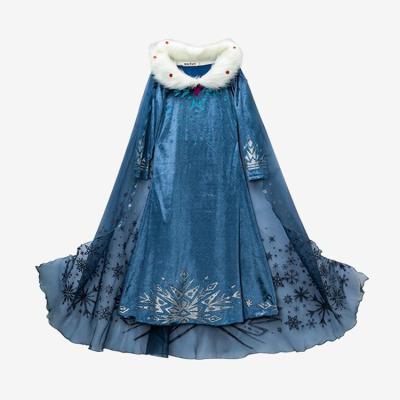 China Polyester Children Kids TV Show Classic Dress Up Little Girls Elsa Cosplay Adventures Costume for sale