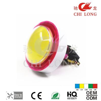 China Small 65mm Transparent Arcade Buttons For Fishing Machines And Slot Games for sale