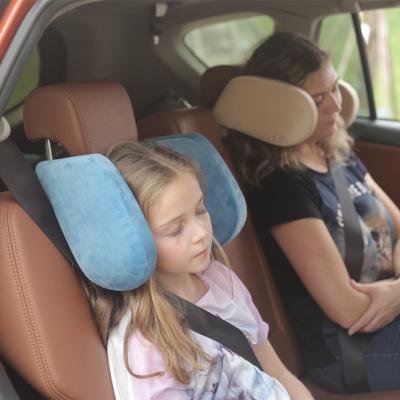 China Ergonomic Head Memory Foam Car Passenger Sleep Protect Pillow Headrest Car Accessories Rest for sale