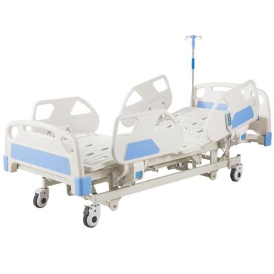 China 3 Functions PP Hospital Bed Full Side Rails Adjustable Electric Hospital Bed for sale