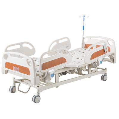 China Hospital Bed 5 Functions ICU PP Side Rails CPR Electric Motor Hospital Beds for sale