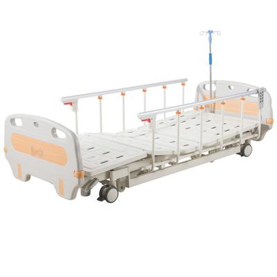 China Commercial Hospital Furniture Three Functions Automatic Low Manual Integrated Medical Bed With PP Panels And Wheels for sale