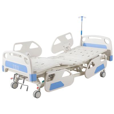 China 3 functions grade cheap 3 function adjustable manual hospital bed medical with three crank handles for sale for sale