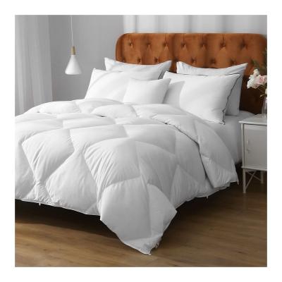 China Cotton 100% All Season Luxury Hotel White 10% Goose Down 90% Goose Feather Pieces Filling Duvet Quilt Comforter for sale